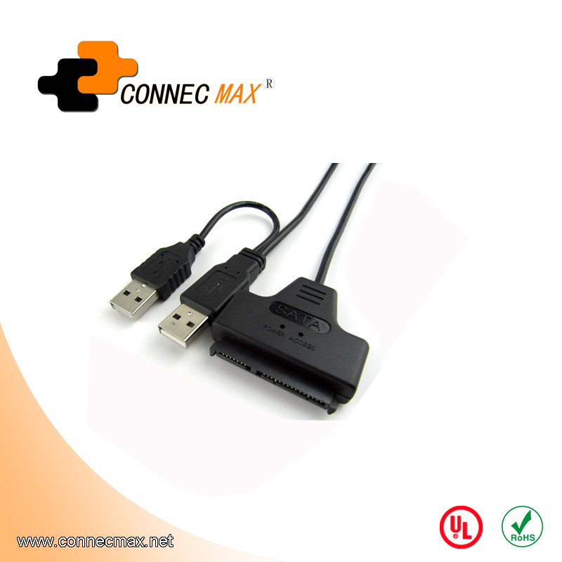 USB 2.0 to 22Pin SATA data and power cable 