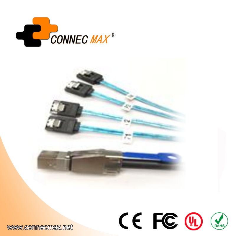 MINISAS (SFF8644) 转  4*SATA 7PIN