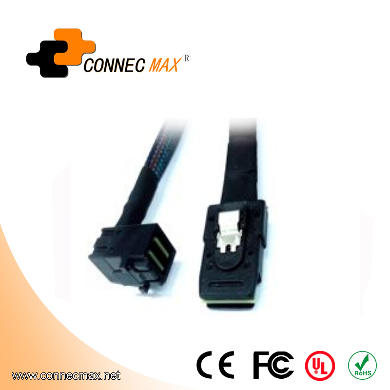 MINISAS (SFF8643)90° TO MINISAS 36PIN(SFF8087) Cable
